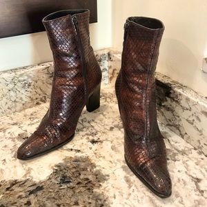 Sacha London Brown Leather Ankle Boots